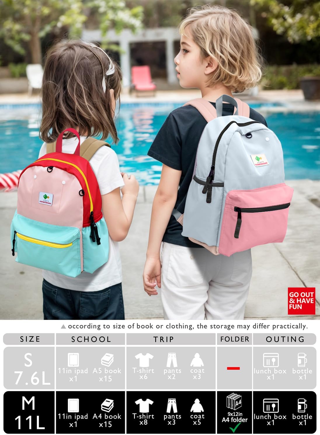 Kids' Toddler Backpack for School, Ages 3-5