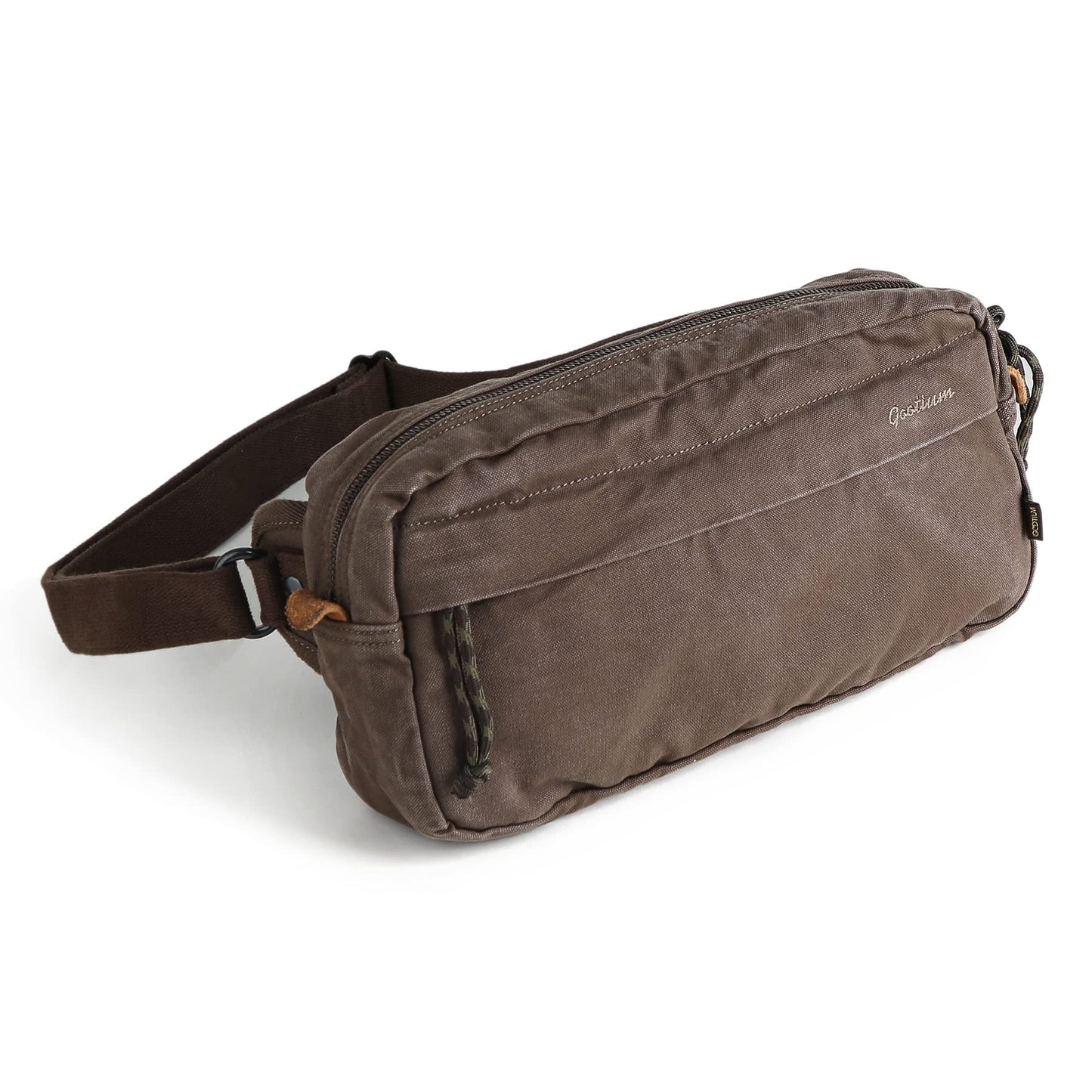 GOOTIUM Men’s Canvas Crossbody Sling Bag, Khaki