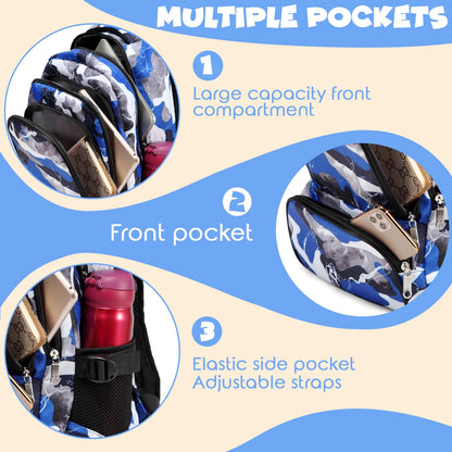 BLUEFAIRY 17" Kids Backpack for Boys