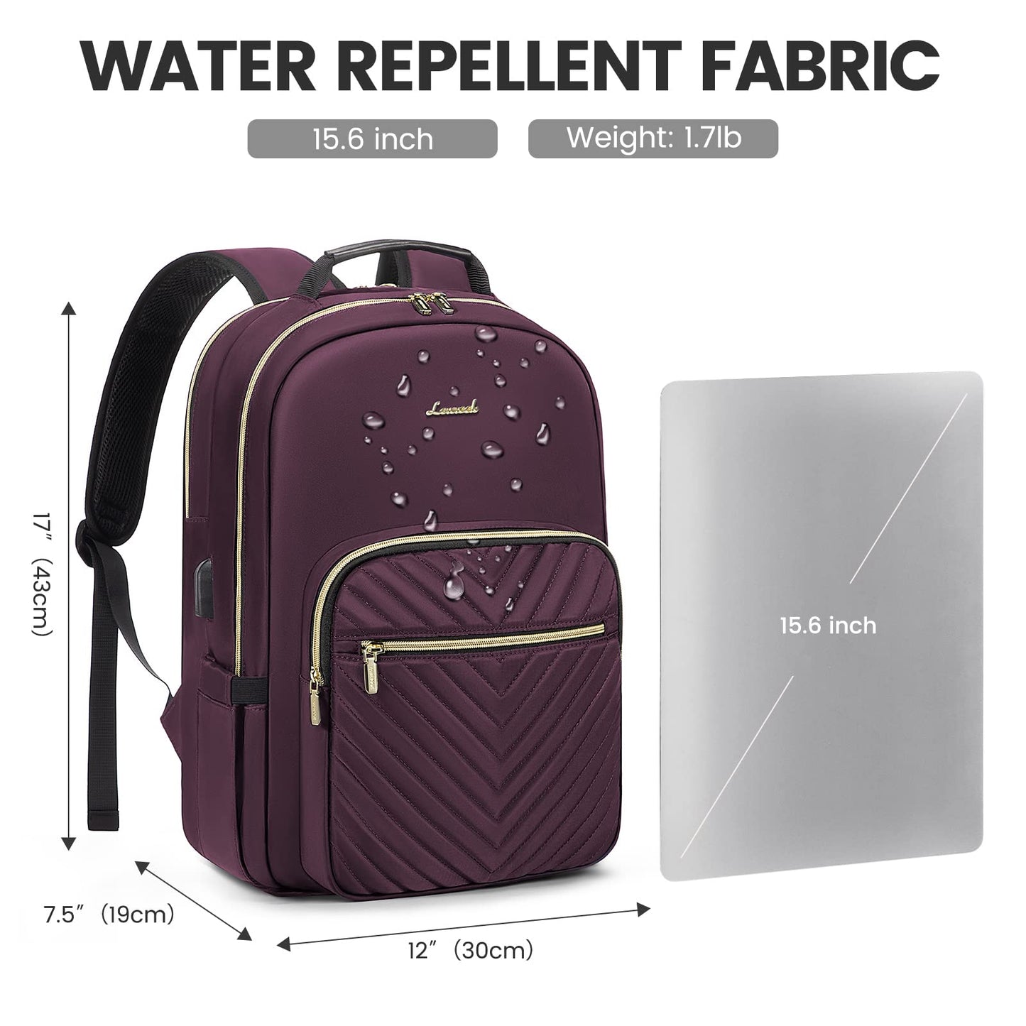 LOVEVOOK 17.3" Laptop Backpack for Women