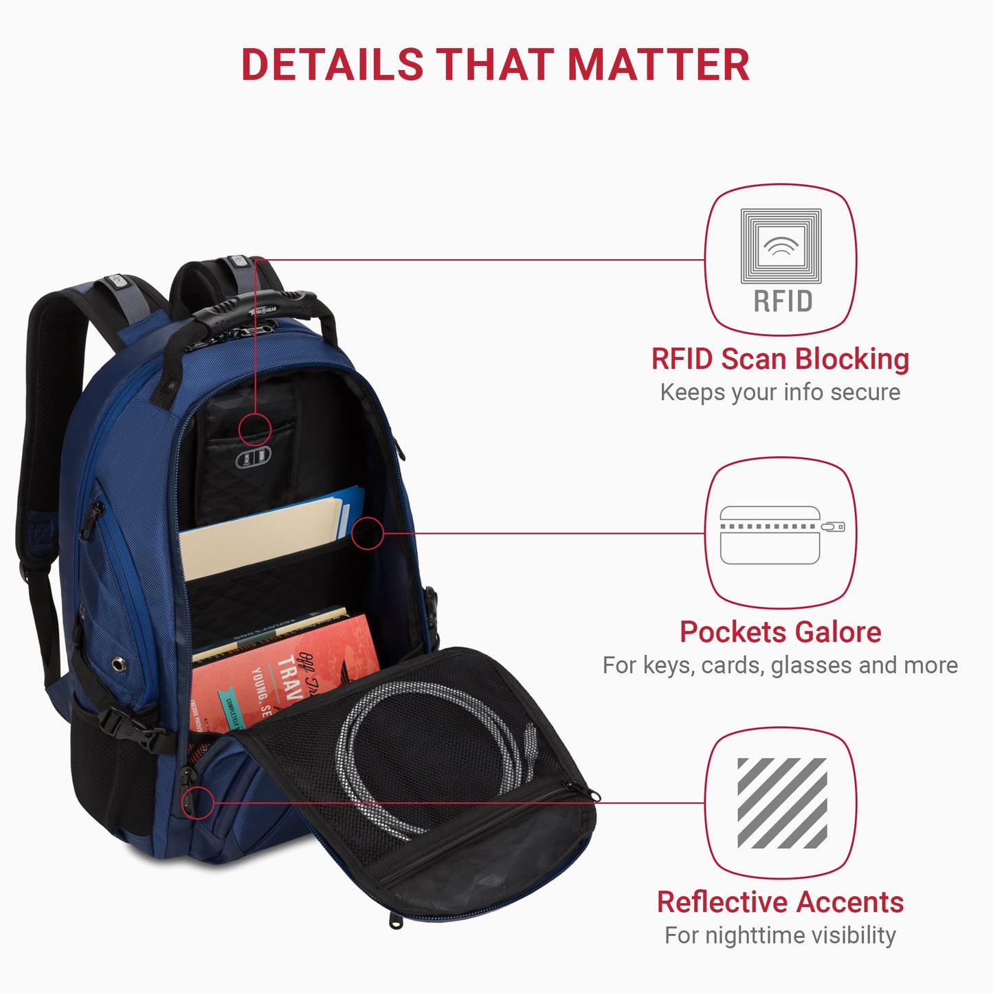 SwissGear 1900 ScanSmart TSA Laptop Backpack, 17" Black
