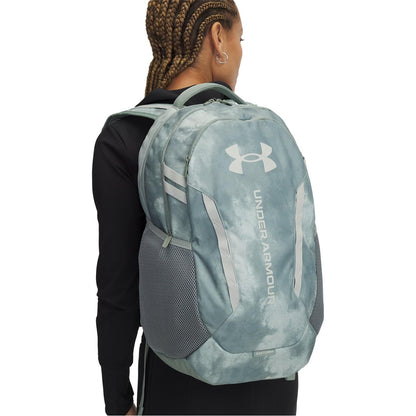 Under Armour Hustle 6.0 Backpack, Black/White