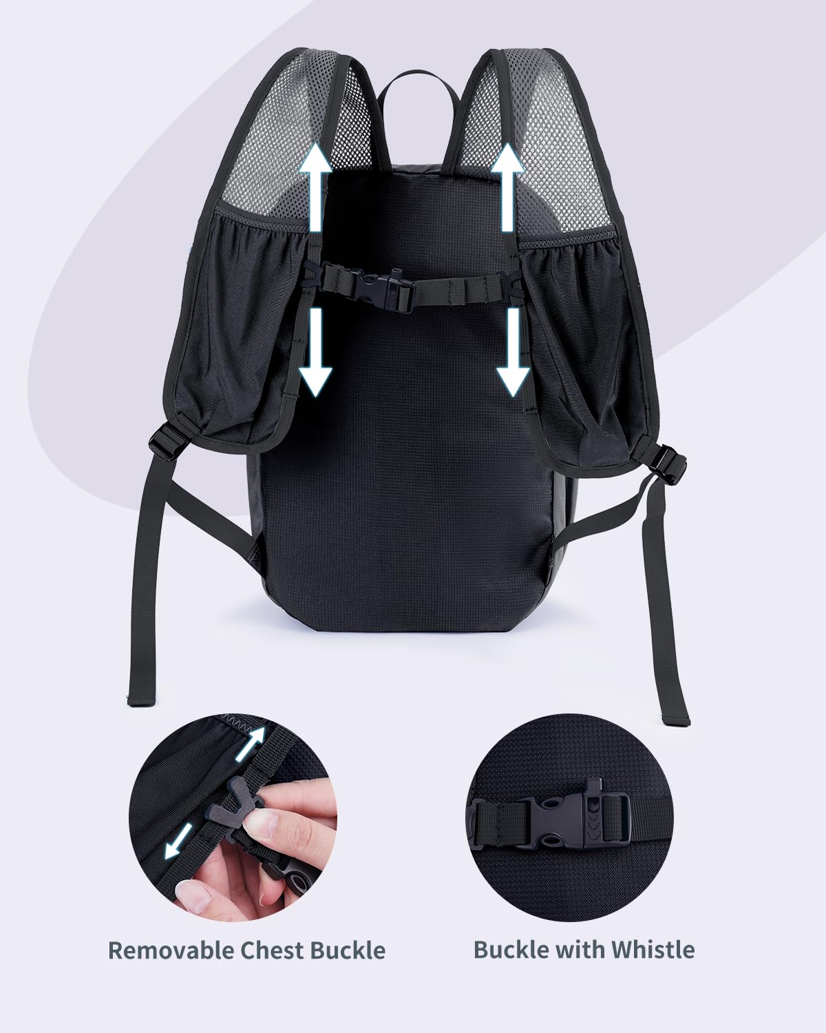 Blue Quartz 15L Ultralight Hiking Backpack, Foldable