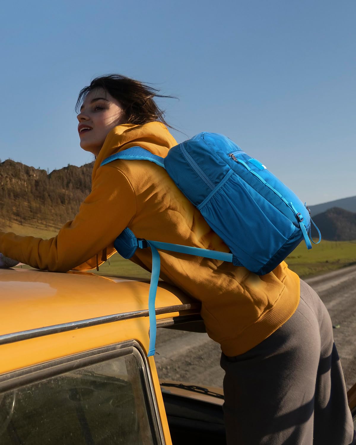 Blue Quartz 15L Ultralight Hiking Backpack, Foldable