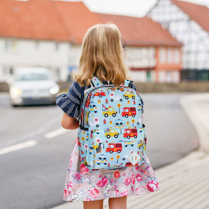 15" Kids Backpack for Preschool – Cute Car Design,