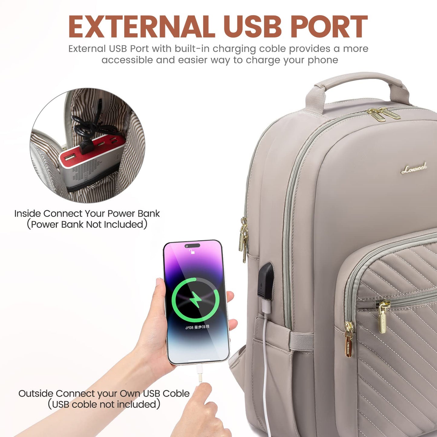 LOVEVOOK 17.3" Laptop Backpack for Women