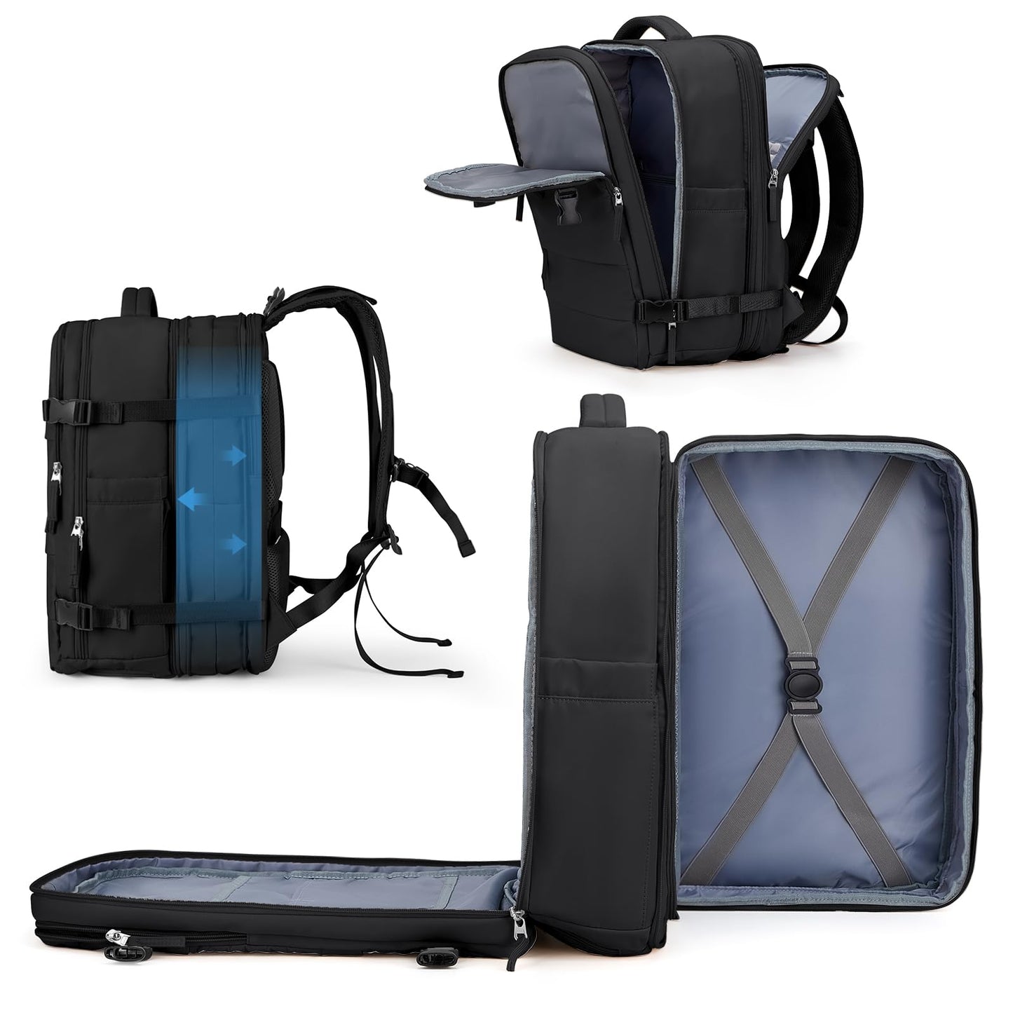 Coowoz Waterproof Travel Backpack, Peacock Blue