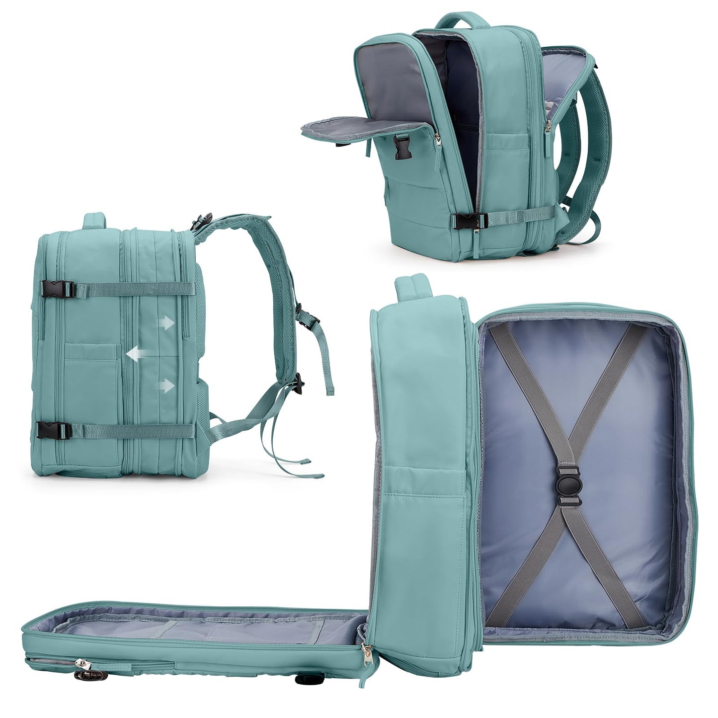 Coowoz Waterproof Travel Backpack, Peacock Blue