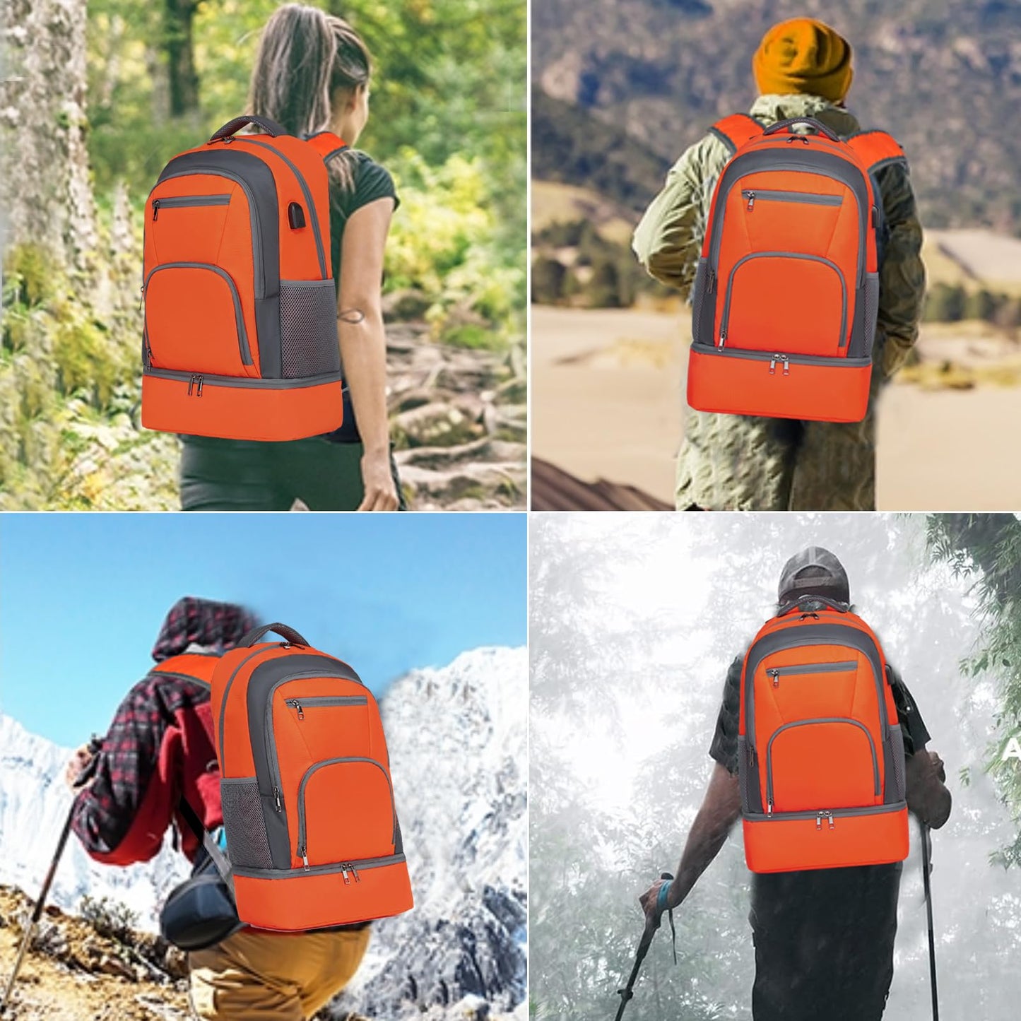 Seyfocnia Gym Backpack with USB, Men’s