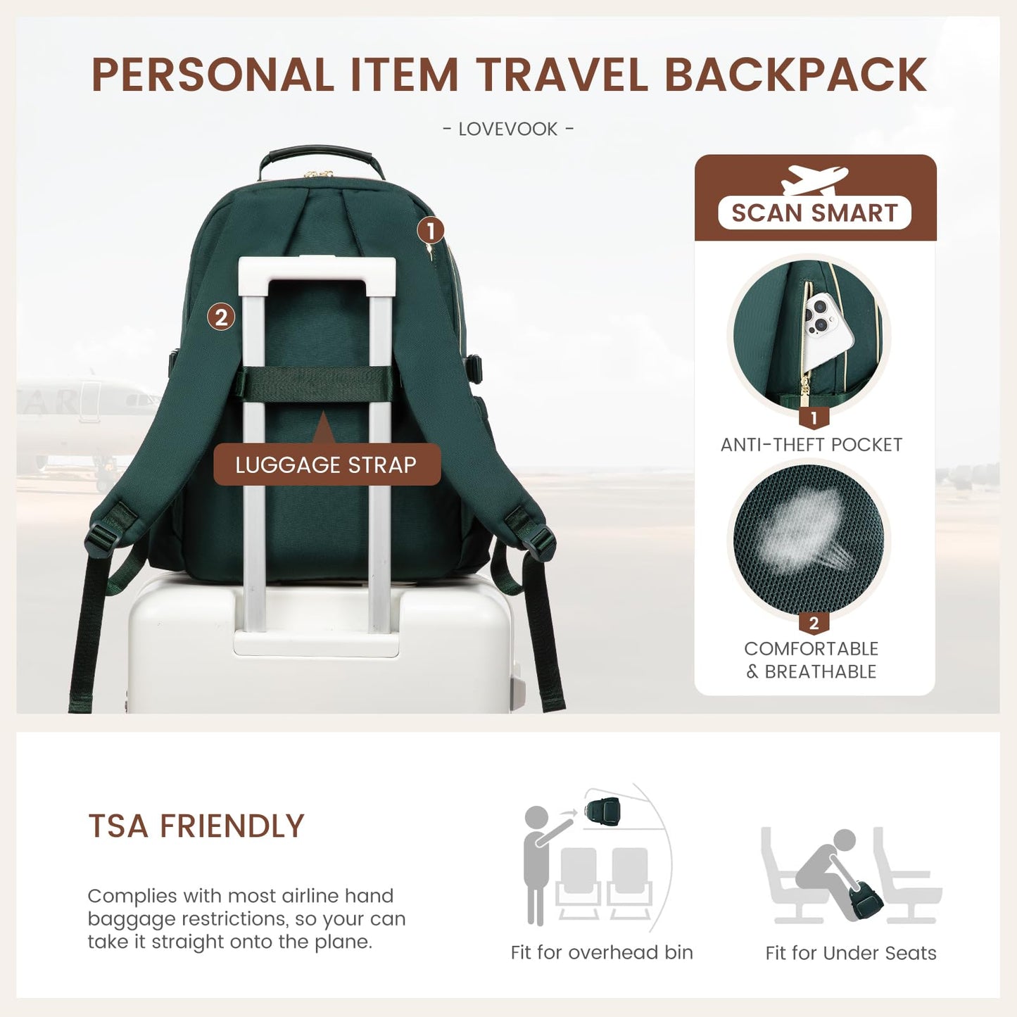LOVEVOOK Laptop Backpack for Women