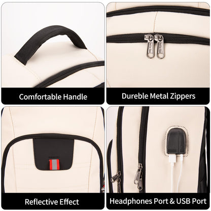 Travel Laptop Backpack, Black Backpack for Men and Women