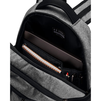 Under Armour Hustle 6.0 Backpack, Black/White