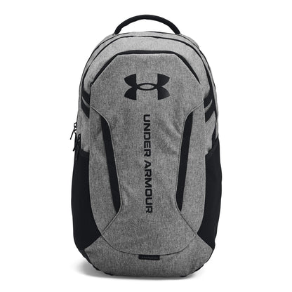 Under Armour Hustle 6.0 Backpack, Black/White