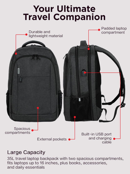 Lenovo 16" ECO Laptop Backpack, Black