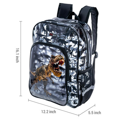 20-Pack 16" Clear Dinosaur Kids Backpacks