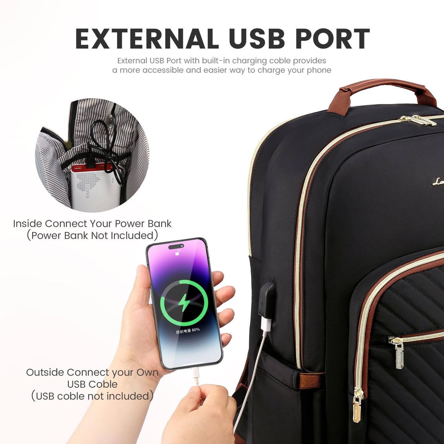 LOVEVOOK 17.3" Laptop Backpack for Women