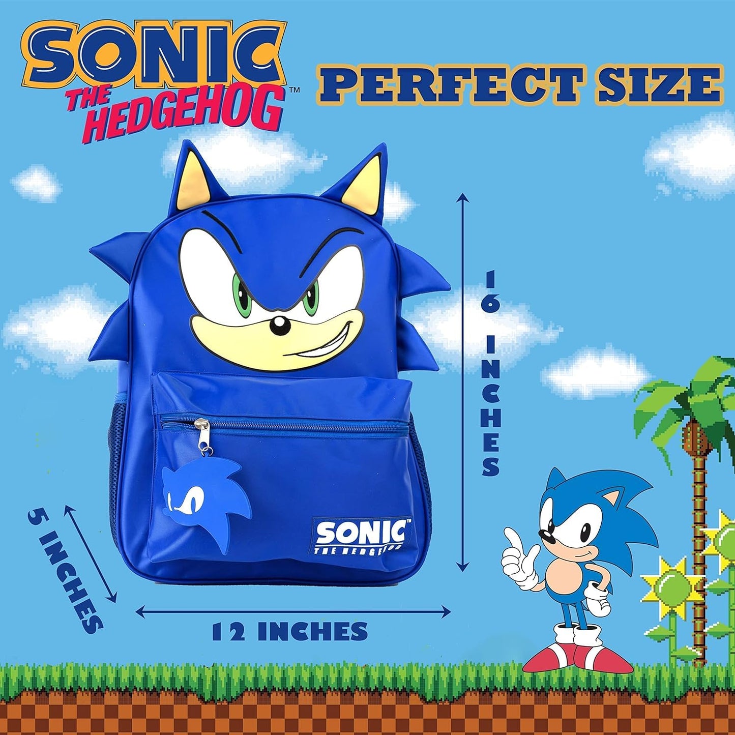 Sonic 16" 3D Kids Backpack – Shadow Design
