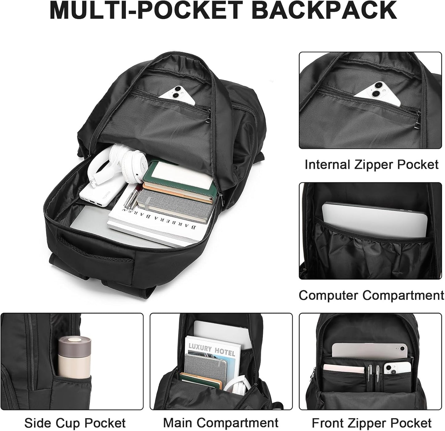 Seyfocnia Gym Backpack with USB, Men’s