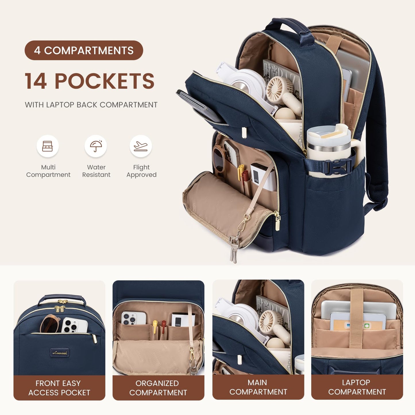 LOVEVOOK Laptop Backpack for Women
