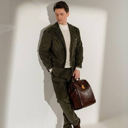 Time Resistance Leather Backpack for Men and Women