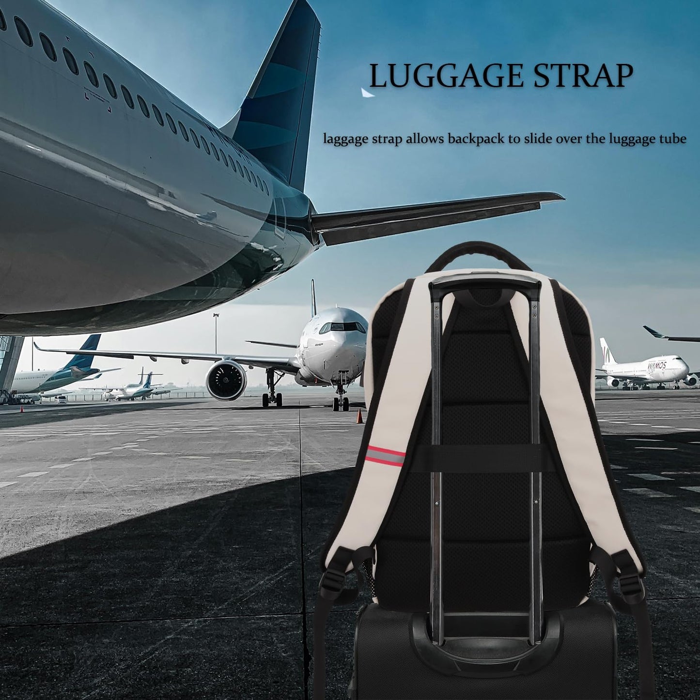 Travel Laptop Backpack, Black Backpack for Men and Women