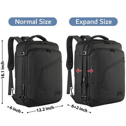 MATEIN 40L Carry-On Travel Backpack, Black