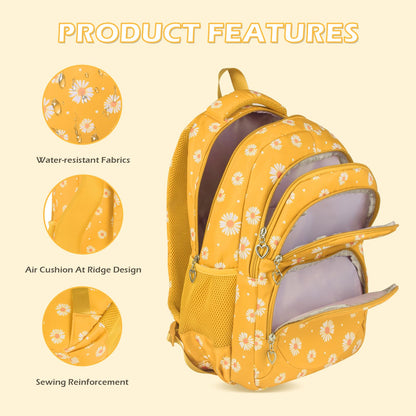 Goldwheat Daisy Backpack Set, 3pcs