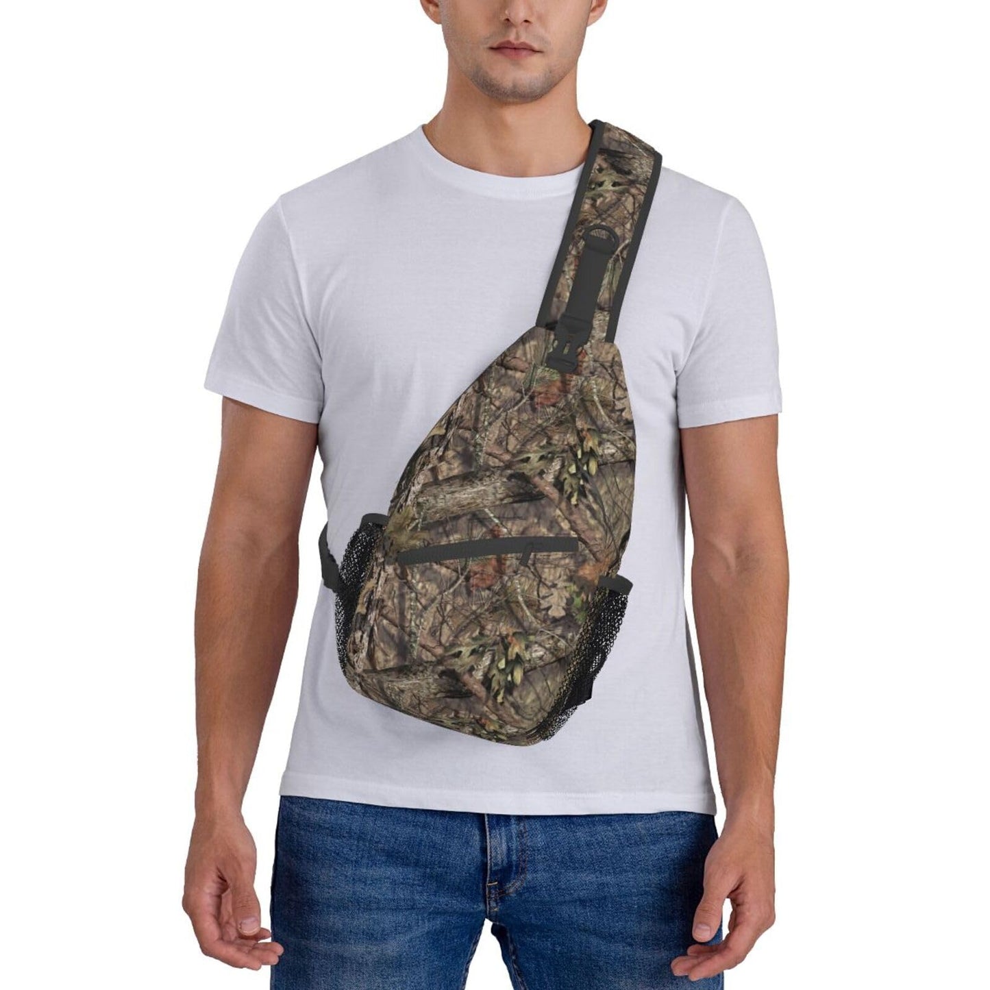 Camo Forest Hunting Sling Backpack, Unisex