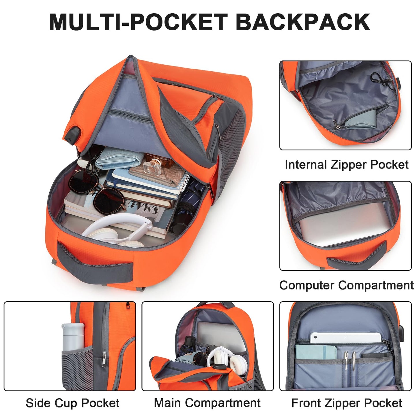 Seyfocnia Gym Backpack with USB, Men’s