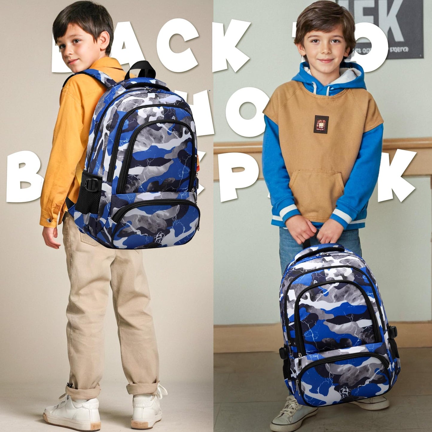 BLUEFAIRY 17" Kids Backpack for Boys