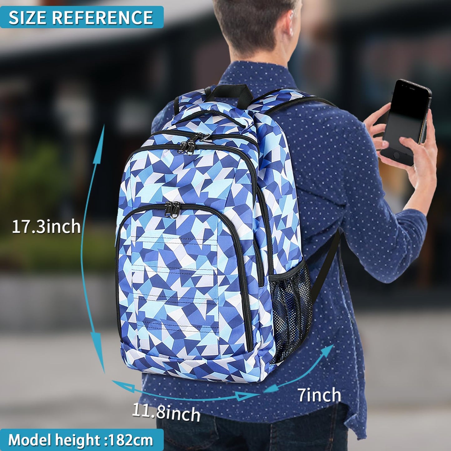 Travel Laptop Backpack, Black Backpack for Men and Women