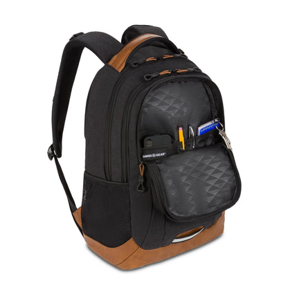 SwissGear Cecil 5505 Laptop Backpack, Pastel Brown/Black, 18-Inch