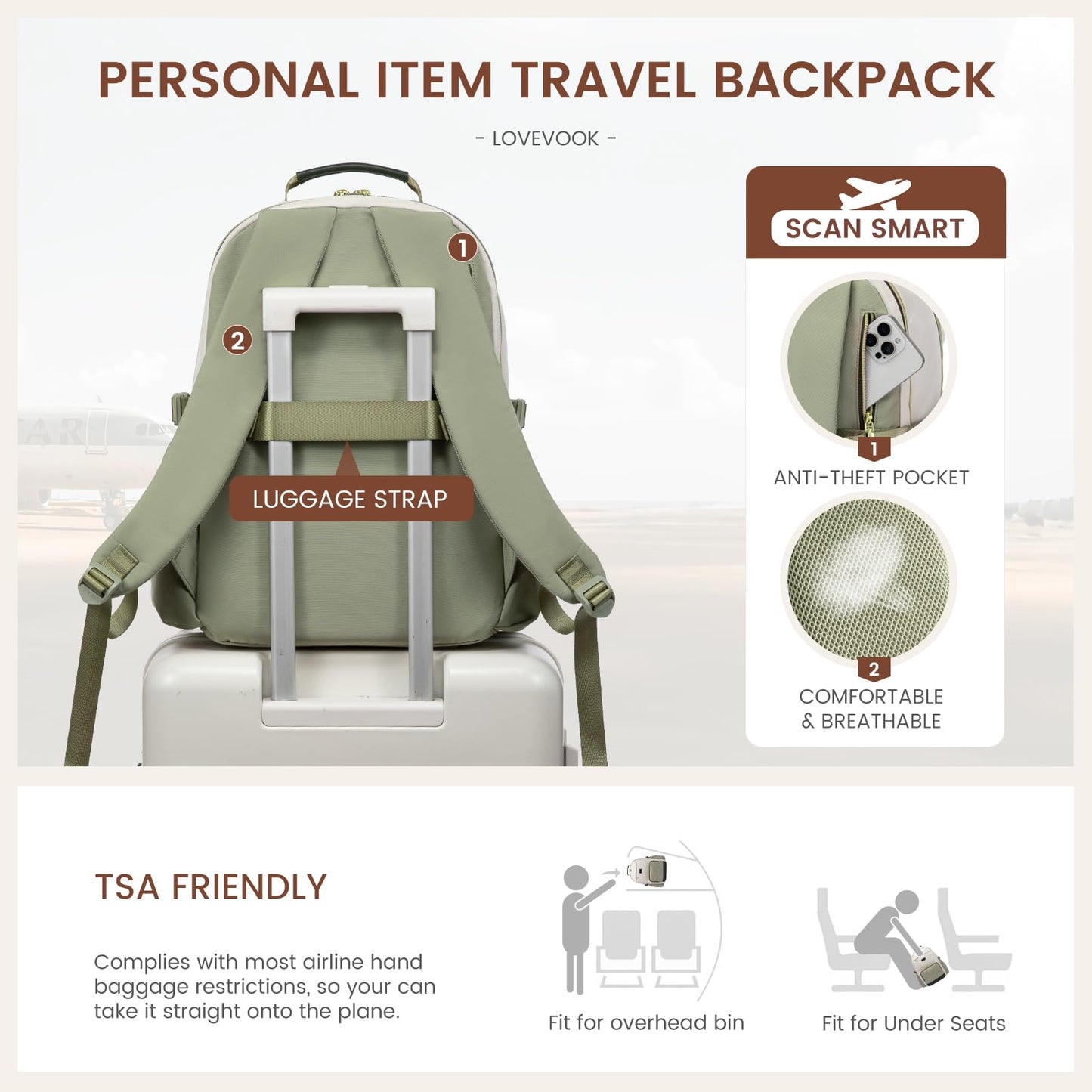 LOVEVOOK Laptop Backpack for Women
