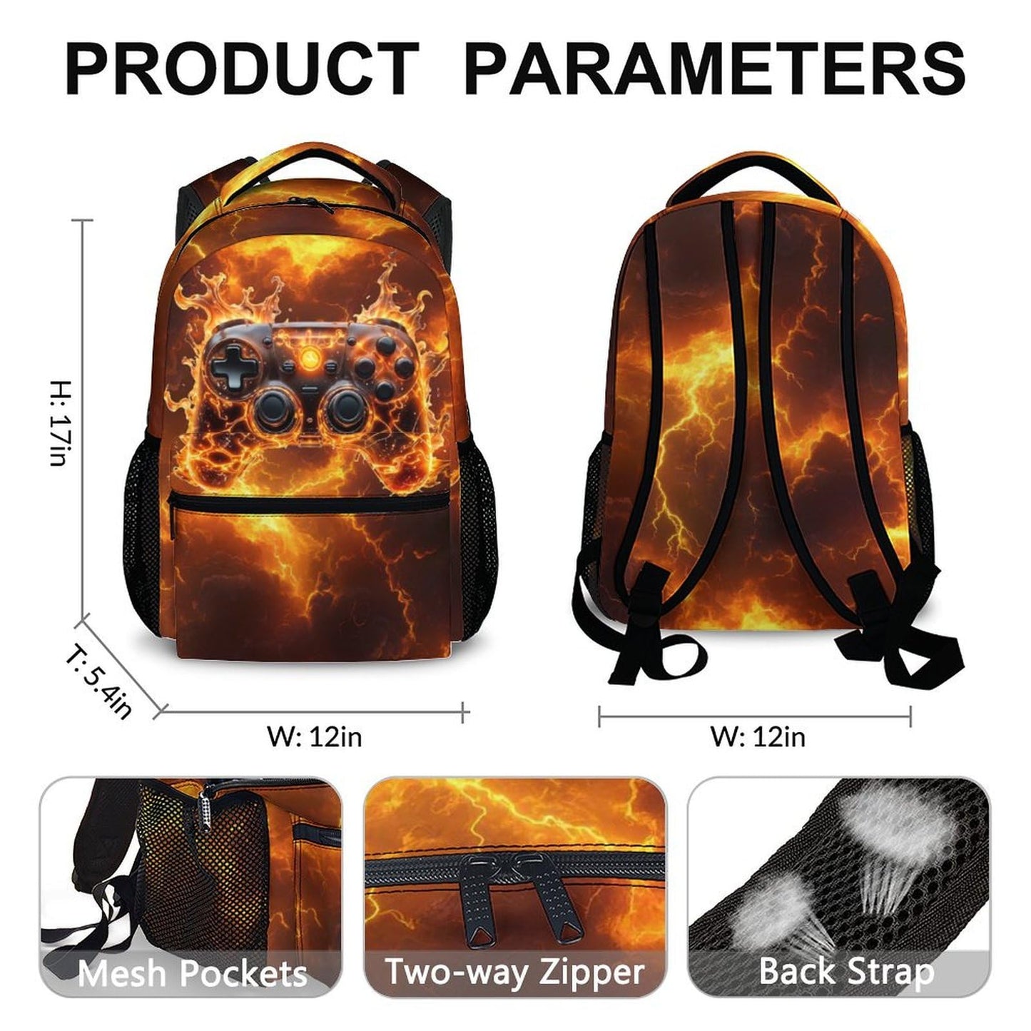 17" Kids Gamer Backpack – Green