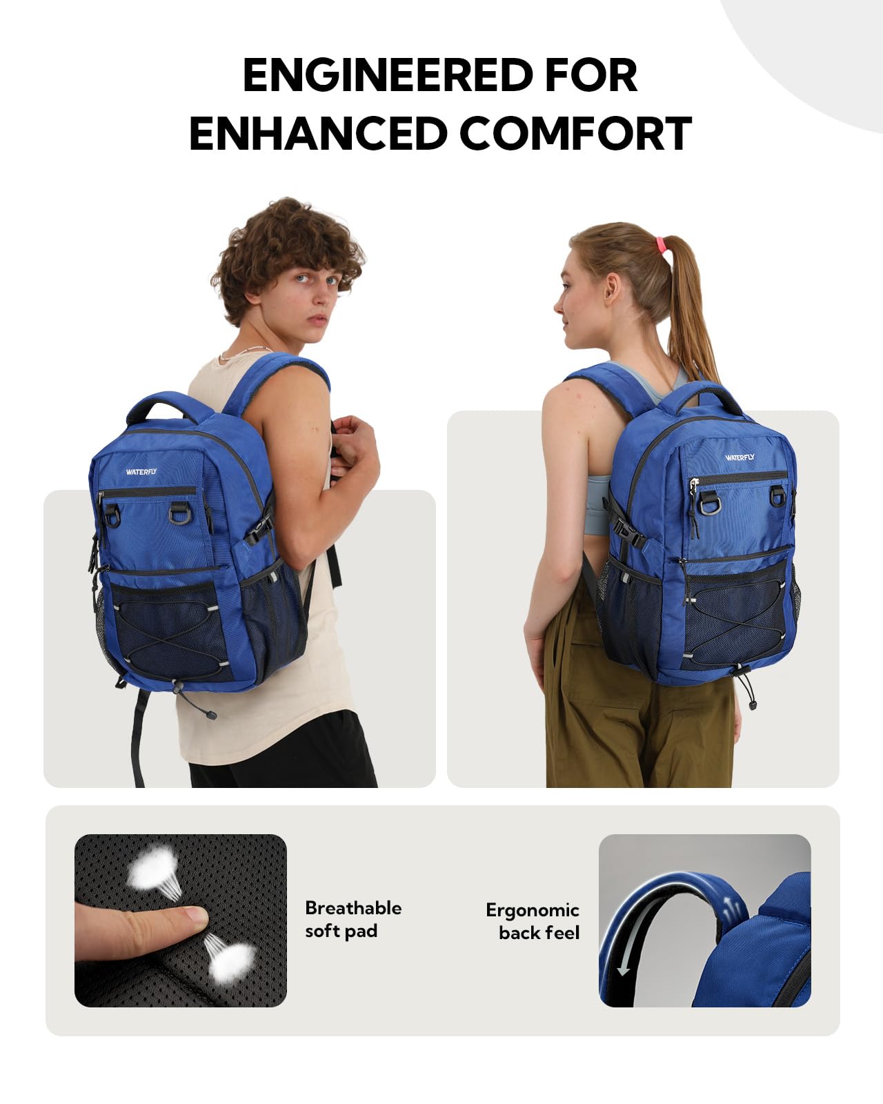 WATERFLY 22L Lightweight Travel & Hiking Backpack