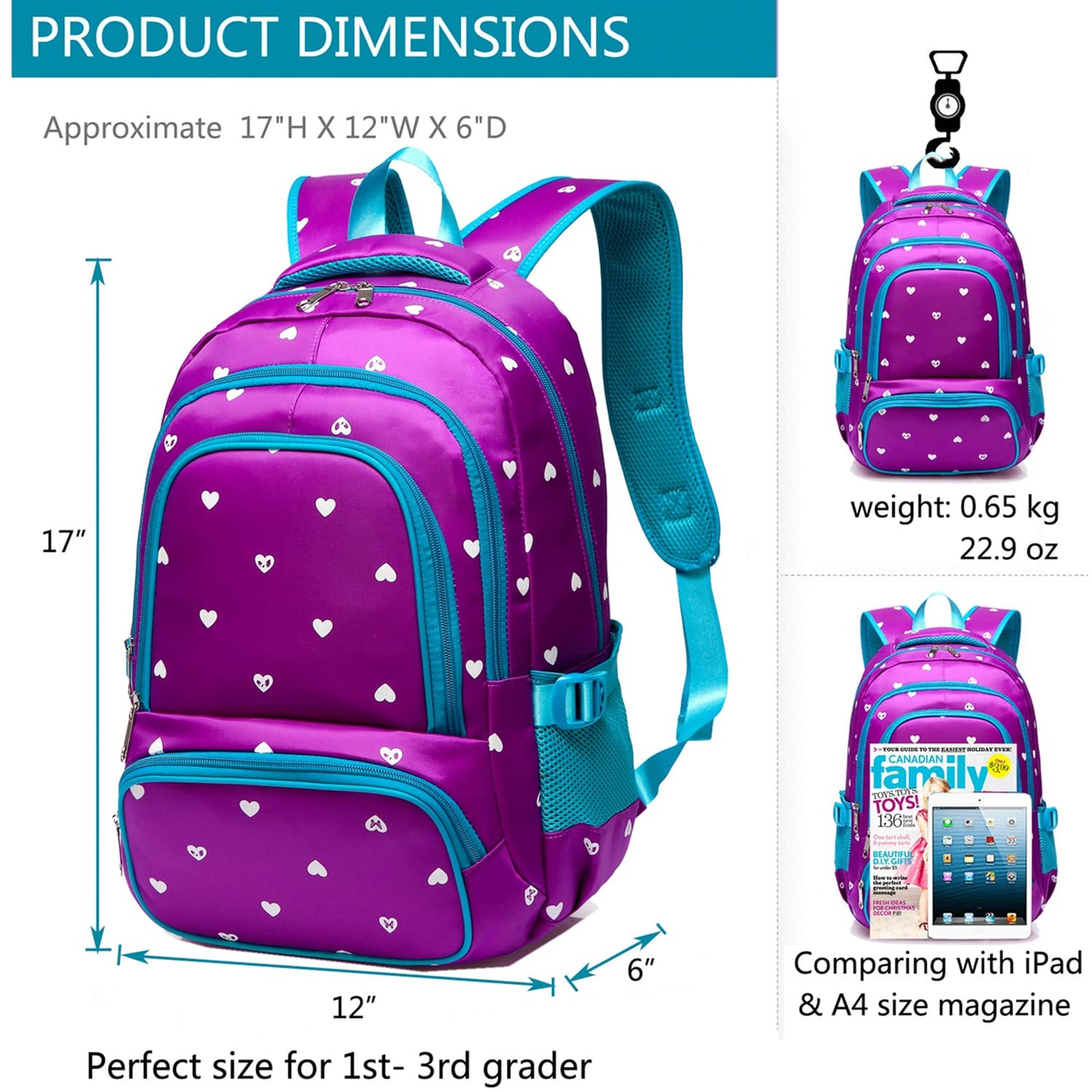 BLUEFAIRY Kids Backpack