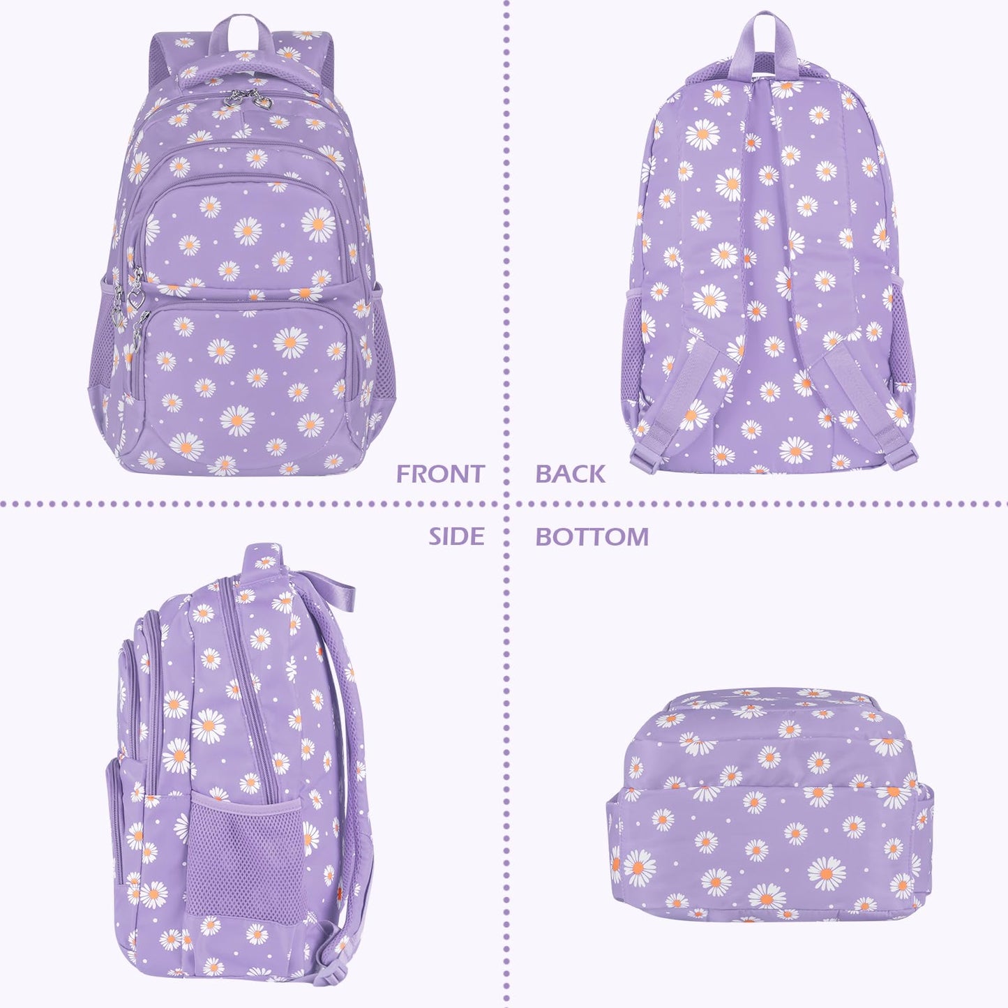 Goldwheat Daisy Backpack Set, 3pcs