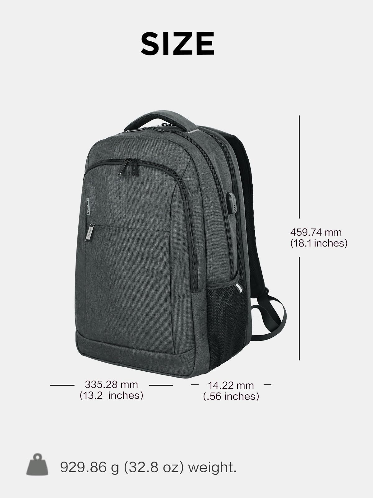Lenovo 16" ECO Laptop Backpack, Black