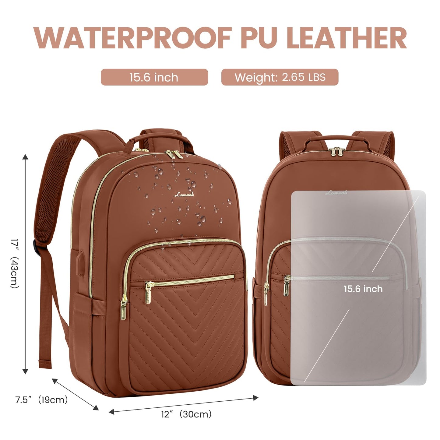 LOVEVOOK 17.3" Laptop Backpack for Women