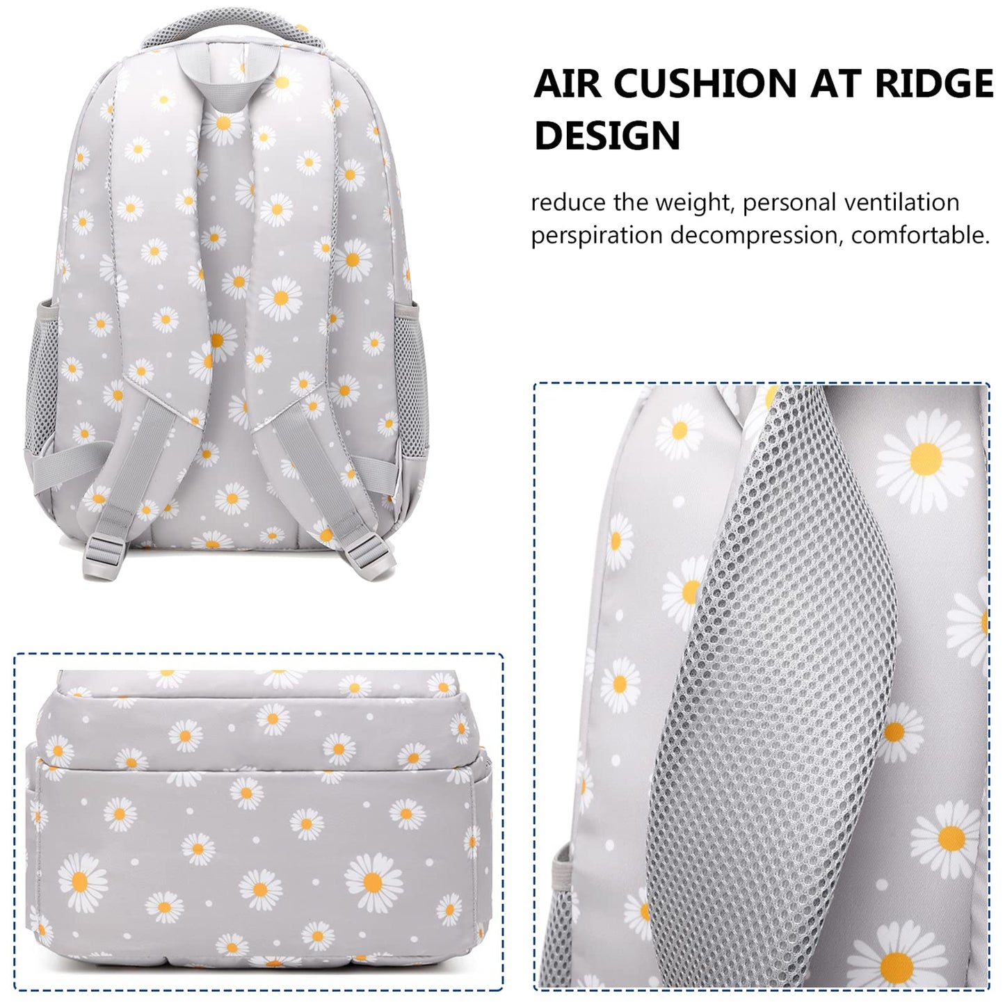 Goldwheat Daisy Backpack Set, 3pcs