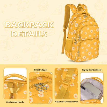 Goldwheat Daisy Backpack Set, 3pcs