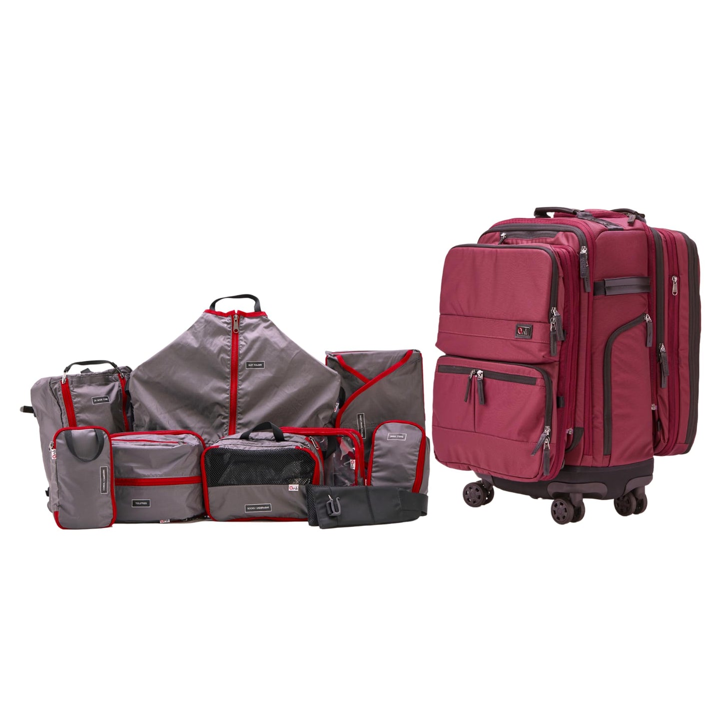 Trilogy 3-in-1 Rolling Pack Bundle, Zinfandel