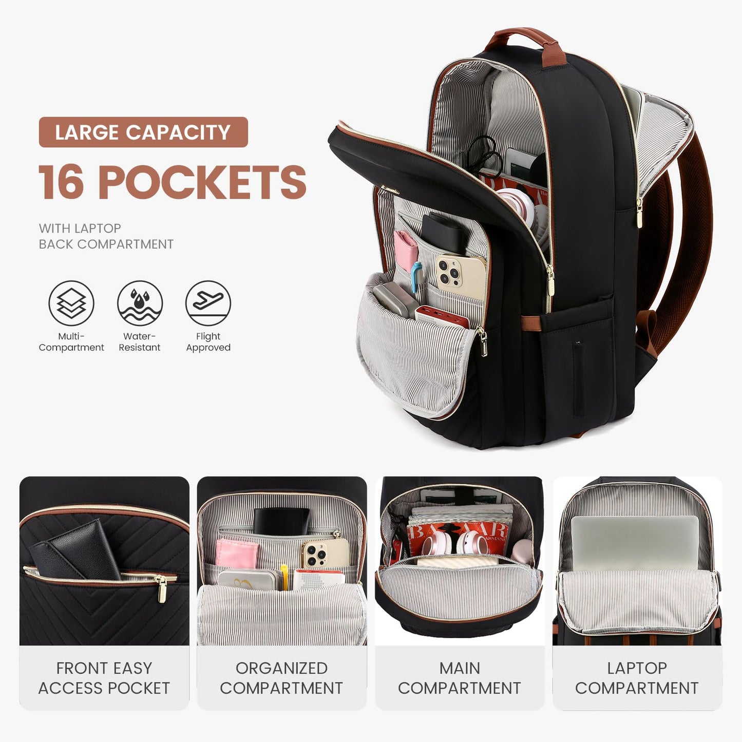 LOVEVOOK 17.3" Laptop Backpack for Women