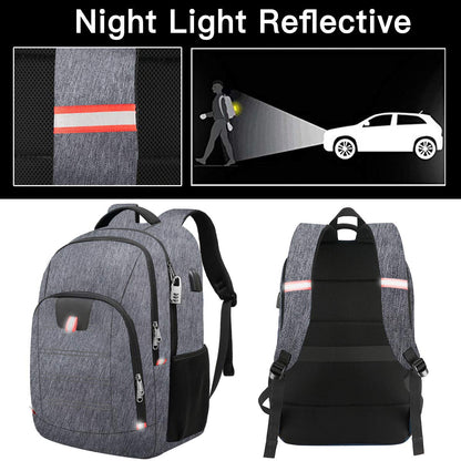 Travel Laptop Backpack, Black Backpack for Men and Women