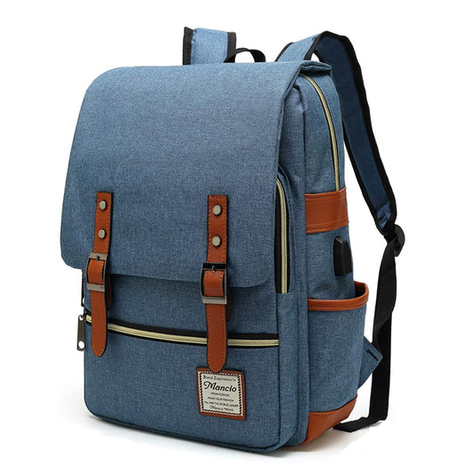 Mancio Vintage Laptop Backpack with USB