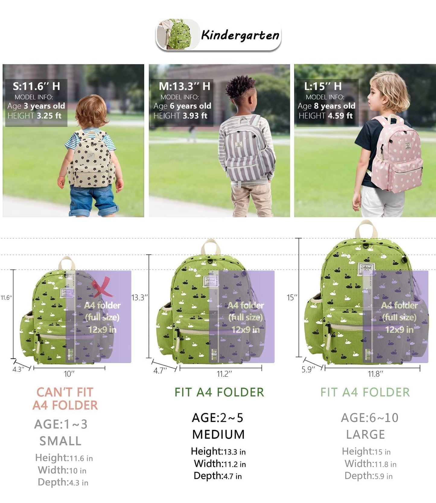 Corduroy Kids Backpack for Boys & Girls, 15"