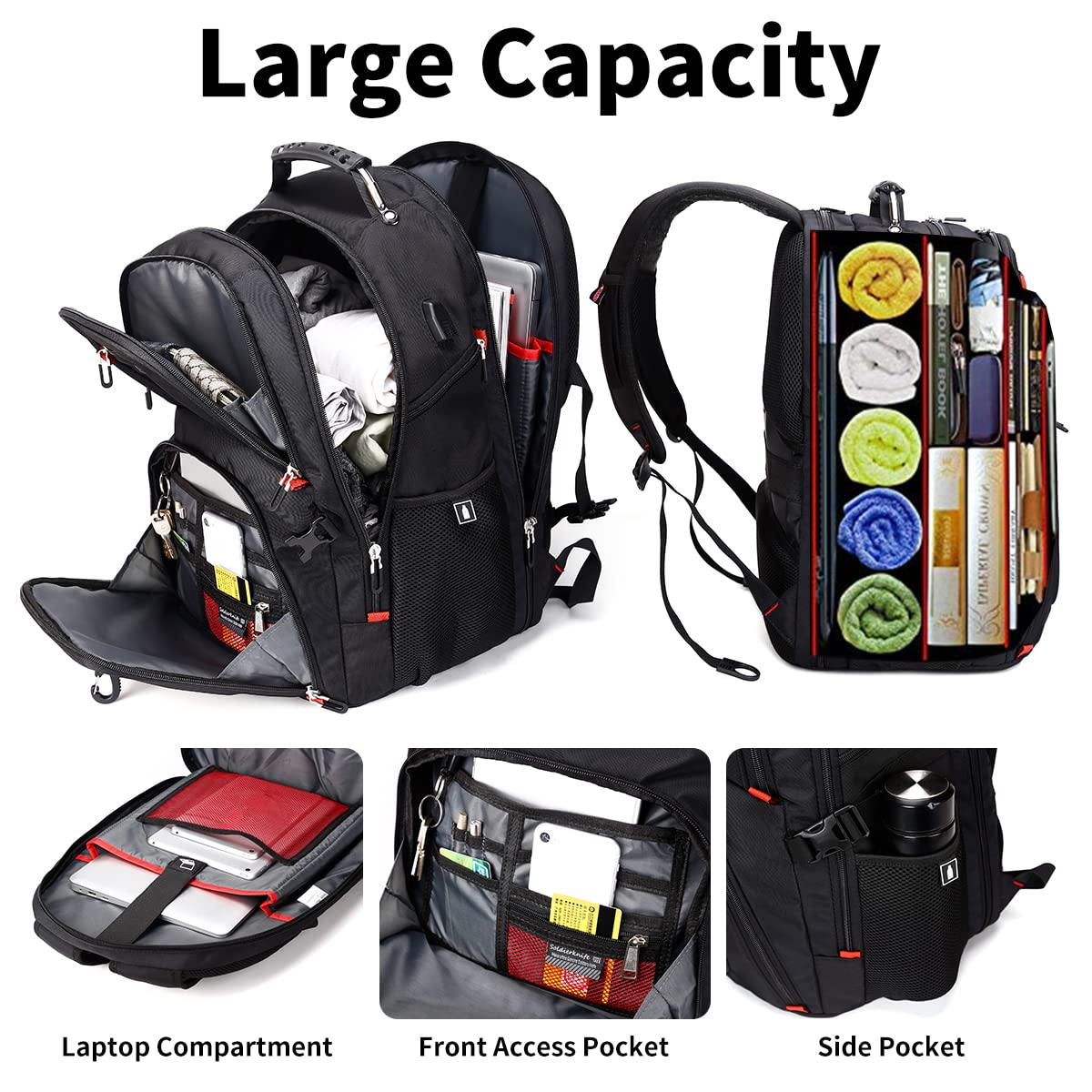 SHRRADOO 50L Laptop Backpack with USB