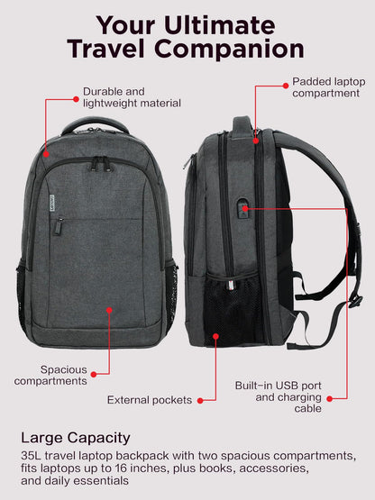Lenovo 16" ECO Laptop Backpack, Black