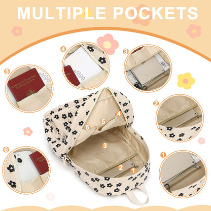 School Backpack for Teen Girls & Women, Corduroy