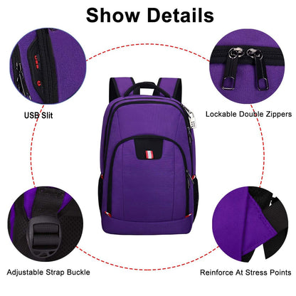 Travel Laptop Backpack, Black Backpack for Men and Women